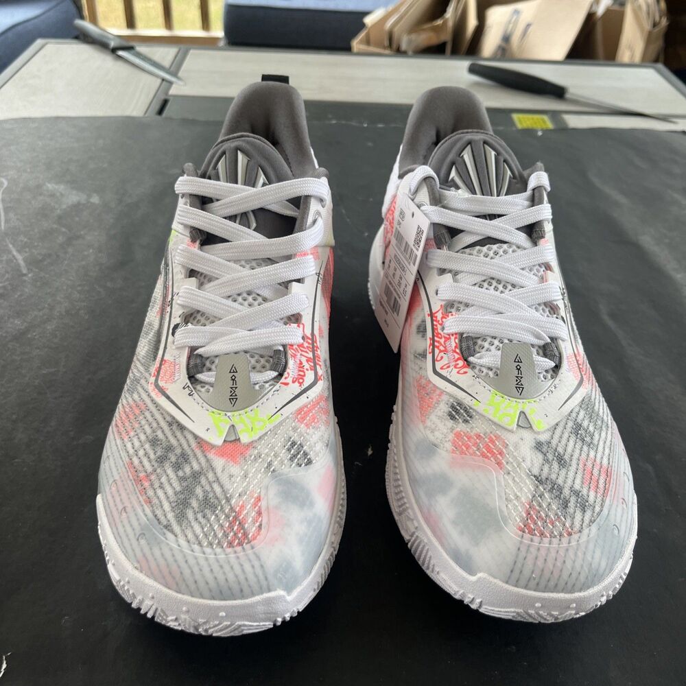 ANTA KAI 1 Speed Kids Basketball Sneakers Mesh Breathable White/Gray/Black 7y